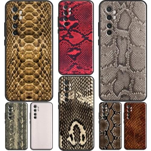 Cobra Python Snake Skin For Xiaomi Mi 11 Lite Note 10 Mi 10T Pro A3 Mi 11 Ultra Phone Case For POCO X3 Pro M3 F3
