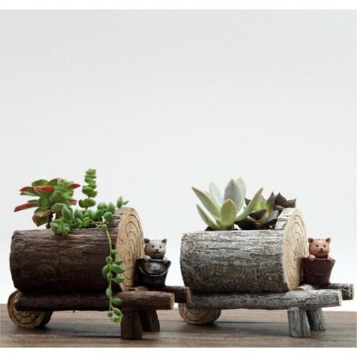 Succulent Flower Pot Fairy Foret Idyllic Stake Truck Office Rein Craft Ornament