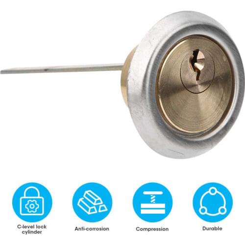 Home Hotel Office Security Copper C-Level Lock Core Round Safety Anti-Theft Interior Mechanical Door Lock Cylinder With 3 Keys