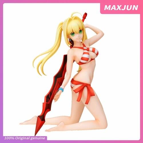 MAXJUN Anime Fate/stay night Figures Red Saber Nero Sexy swimsuit 14cm PVC Model toys Collection Fate/Grand Order Action figure
