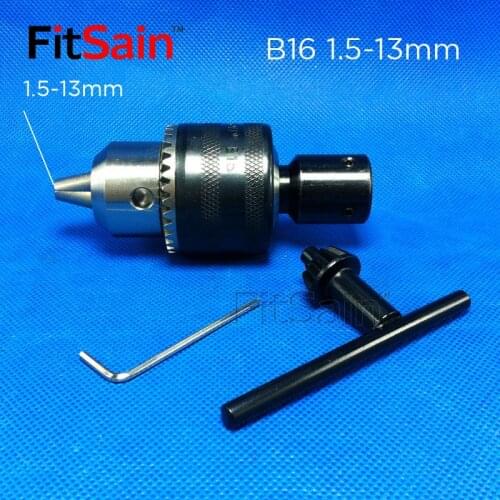 FitSain-B16 1.5-13mm mini drill chuck for motor shaft 8mm/10mm/12mm/14mm Connect Rod Power Tools Accessories drill press