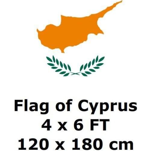 Cyprus 120 x 180 cm Flag 4X6FT 100D Polyester Large Big Cypriot Flags And Banners National Flag Country Banner