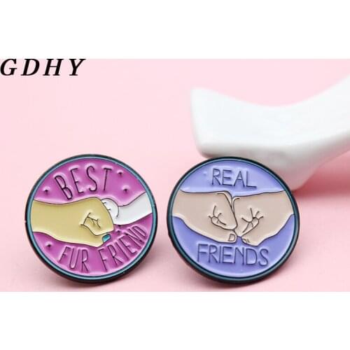 GDHY Best friend Badge Enamel Pins Brooches Pins Button Jewelry