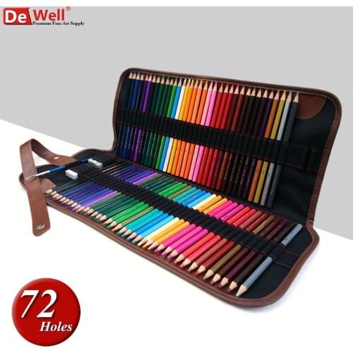 Artist 36 48 72 Holes School Pencils Case Large Capacity Colored Pencil Bag For Student Gift Art Supplies