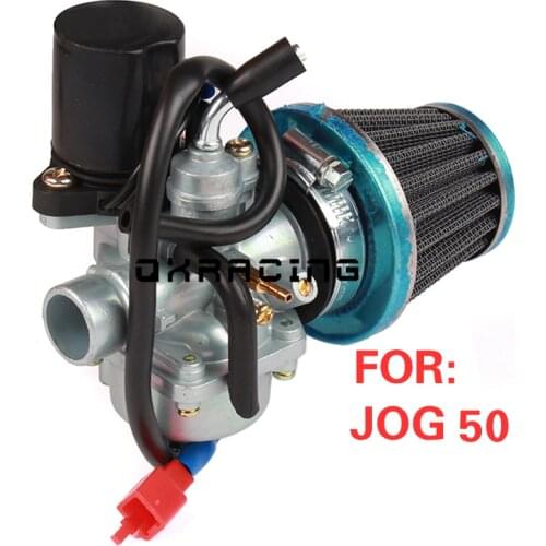 Motorcycle Carburetor with Air Filter fits For 2-stroke Jog 50cc 90cc 100cc Scooters