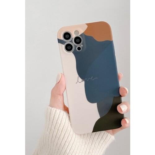 Abstract Geometry illustration phone case For iphone 12 12Pro Max 11 11Pro SE 2020 7 8 Plus X XR XS Art Matte silicone case capa
