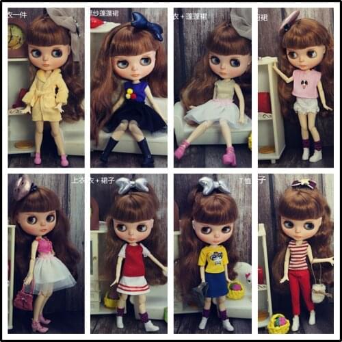 Cute Handmade Coat For Blythy Doll Sweetpie Outfits Fashion Doll Clothes For Blyth Doll Tops Kids Toy 1/6 Doll Accessories Set