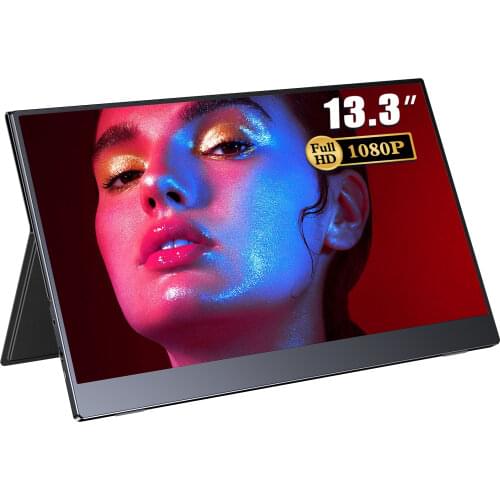 EVICIV 13.3 Inch Computer Monitor Mini HDMI 1080P HDR LCD Display 2000:1 4MM Ultra Slim Design For Samsung PC Switch PS4 Gaming