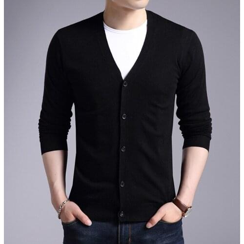 MRMT 2021 Brand Spring Autumn Mens Knitted Sweaters Overcoat for Male Thin Solid-color Fashion Long-sleeved Sweaters Jackets