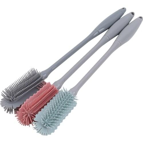Soft Rubber Cup Brush Non-silicone Brush Multi-function Kitchen Bottle Thermos Glass Cleaning Brush Bathtub Carpet Pet Brush