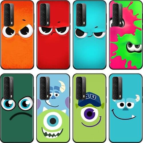 Cartoon Cute Expression For Huawei Y9A Y9S Y9 Y8P Y8S Y7A Y7P Y7 Y6 Y6P Y6S Y5P Y5 Prime Pro 2019 2020 Black Soft Phone Case