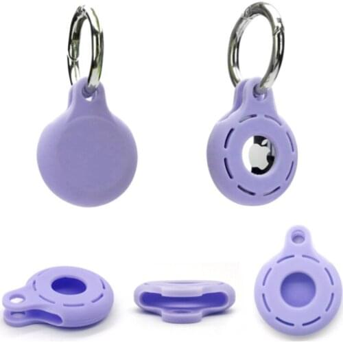 Soft Silicone Case for Apple Airtags Protective Sleeve For Airtag Locator Tracker Anti-lost Keychain Protect Cover