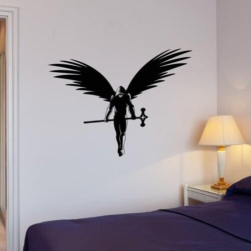 Angel Wall Decal Warrior Fantasy Myth Art Room Vinyl Window Stickers Bedroom Living Room Home Decoration Cool Style Mural S1318