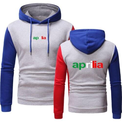 Motorcycle Aprilia 2021 New Spring and Autumn College Movement Hedging Hoodies Comfortable Splicing Popular Hooded Clothing