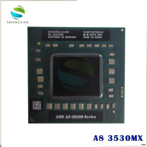 AMD A8-3500M series A8-3530MX A8 3530MX AM3530HLX43GX Laptop CPU 1.9GHz/4M/Quad Core FS1 notebook APU for Notebooks laptop