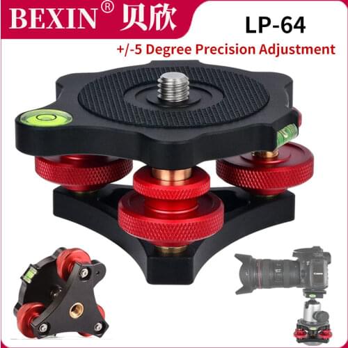 Tripod Speedy Leveling Base Leveler Adjusting Base Panning Level Plate With Bubble Level For Canon Nikon DSLR Camera Tripod