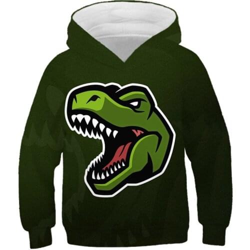 Boys 3D Dinosaurs World Series Sweatshirt Streetwear Hip Hop Teen Dinosaur Creatures Print Hoodies Kid Outwear Clothes 3-14Y