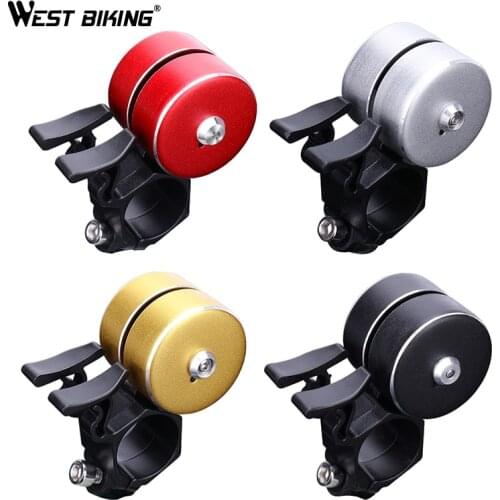WEST BIKING Bicycle Bell 120 Decibels Double Ring Handlebar Bike Horns Crisp Sound Safety Alarm Bisiklet Aksesuar MTB Bike Bell