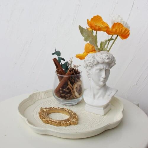 INS Colorful carving vintage wooden Decorative Trays Jewelry Pallet Dish Dessert Perfume Home Bowls Storage