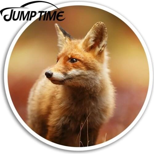 Jump Time Ginger Fox Vinyl Stickers Wildlife Cute Sticker Laptop Luggage Car Assessoires Window Decals Car Wrap DIY