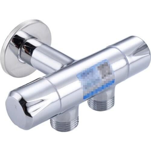 High Quality Copper Angle Valve One Into Two Water Separator Washing Machine Faucet Toilet Spray Gun Bidet Angle Valve