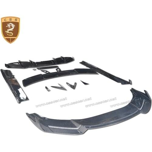 For Lamborghin Huracan LP610 LP580 Rear Carbon Fiber Front Lip Bumper Side Skirts Rear Wing Spoiler Revozpt style New