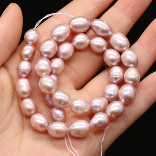 2021 New Natural Freshwater Pearl Beads Rice-shaped AA Pearls for Jewelry Making Elegant Bracelet DIY Necklace 13 Inches Gift
