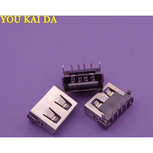 10-1000pcs/lot micro USB 2.0 charging Port Jack 4pin 90-degree Laptop black Female Socket connector Motherboard Short body