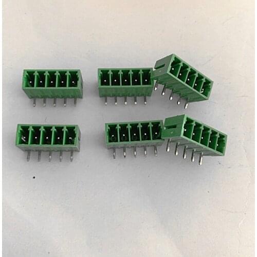 50pcs female pitch 3.5MM 12P 13P 14P ~ 22P Pluggable PCB Terminal Block KF2EDG/KF2EDGK-3.5mm Curved needle