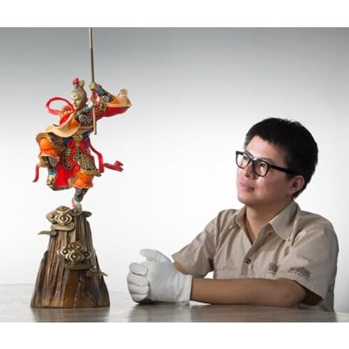 68CM huge-home office TOP COOL heroism ART- Business Hero efficacious Talisman WUKONG KING bronze Hand engraving art sculpture