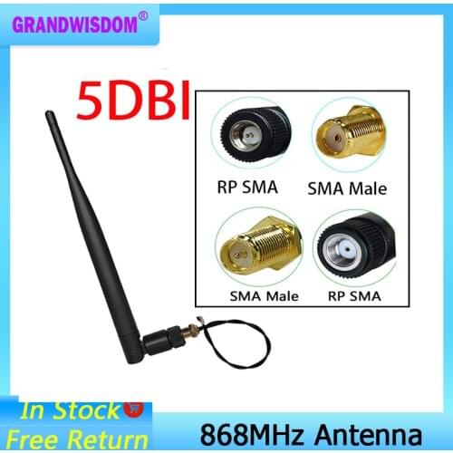 2pcs 868MHz 915MHz Antenna 5dbi SMA Male Connector GSM 915 MHz 868 MHz antena outdoor signal repeater antenne waterproof Lorawan