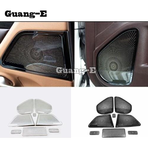 Car Stick Stainless Steel Frame Inside Door Audio Speak Sound Ring Trim For Lexus ES ES200 ES250 ES300 ES350 2018 2019 2020 2021