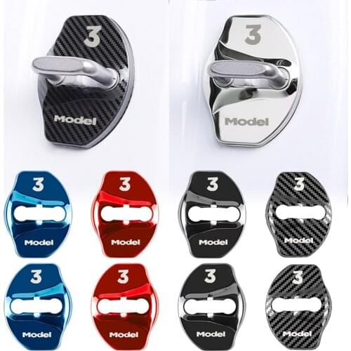 Car Door Lock Buckle cover Car stickers car accessories For tesla model 3 model X car decoration