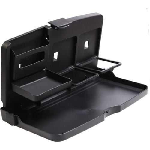 Car Travel Dinner Tray Stand Desk Holder Drink Food Water Cup Auto Back Seat Folding Table Universal Phone Mount Pallet Shelf