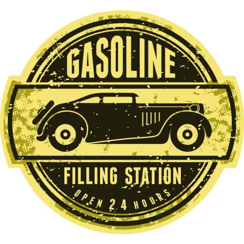 Gasoline Filling Old School Aufkleber Sticker Bobber Cafe Racer Retro #27