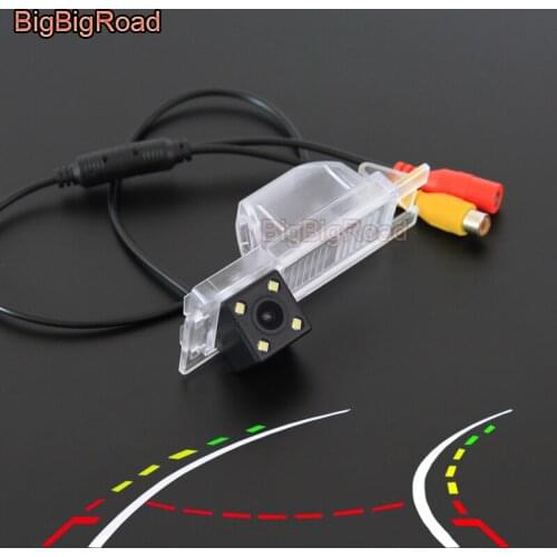 BigBigRoad Car Intelligent Dynamic Trajectory Tracks Rear View CCD Camera For alfa Brera Spider GT Nuvola Giulietta MiTo Furiosa