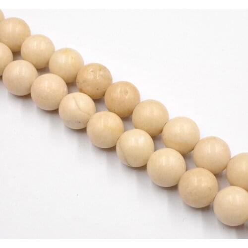Natural Stone White Fossils Beads 4-12mm Loose Beads for Jewelry Making Charm Accessories DIY Fashion Free Shipping