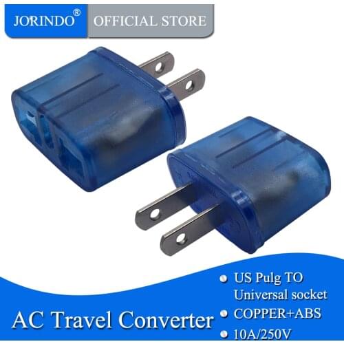 JORINDO American Plug adapter European EU Europe American Australia to US Japan Travel Adapter Electrical Powe