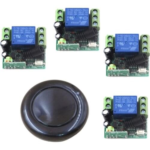 Hot Sale DC12V 1CH Wireless REemote Control System 1pcs Transmitter and 4pcs Receivers Radio Remote Control for Automation Home