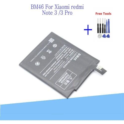 ISkyams 1x Original Note3 BM46 Battery For Xiaomi Redmi Note 3 Battery For Red mi Note 3 Prime Pro Batteries + Tools Kit