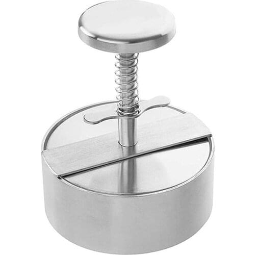 Stainless Steel Hamburger Maker Burger Press Round Shape Non-Stick Cutlets Hamburger Meat Beef Grill Burger Smasher Awesome