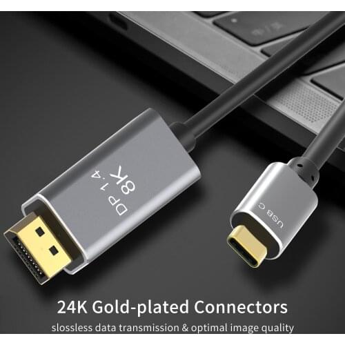 USB C to Displayport 1.4 cable Thunderbolt 3 to DP cable 8K@60hz 4K@144HZ XDR for MacBook Pro 2018 2017 Dell XPS Huawei Mate 30