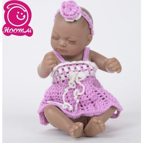 25 CM High Quality Lifelike Bebe Reborn Dolls 10" Full Silicone Newborn Babies Doll Toy With Painted Hair For Kids Birthday Gift