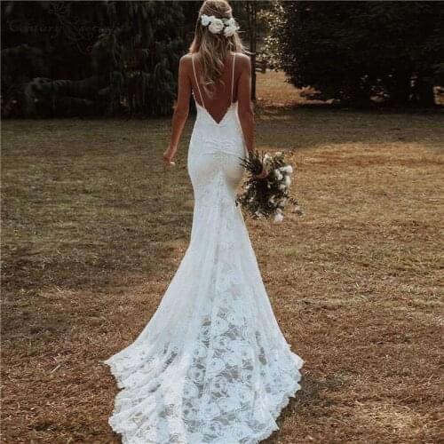 Lover Kiss Beach Wedding Dresses