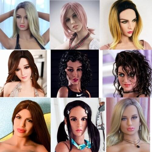 2019 New Top quality oral sex doll head Japanese Lifelike silicone sex dolls head for sex dolls