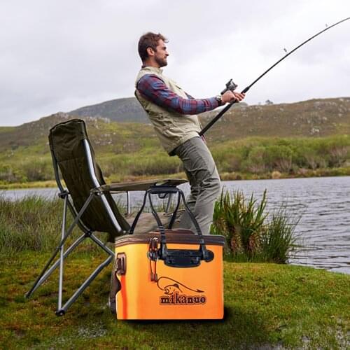 Portable EVA Fishing Bag/Box Collapsible Fishing Bucket Live Fish Box Camping Water Container Pan Basin Tackle Storage Bag new