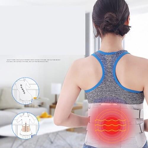 Lumbar Waist Back Support Belt Lumbar Disc Herniation Protection Brace Belt Magnetic Therapy Mesh Breathable
