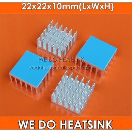 WE DO HEATSINK 22x22x10mm High Power Radiator Heat Sink With Thermal Tape For CPU and Metal Ceramic VGA BGA Packages
