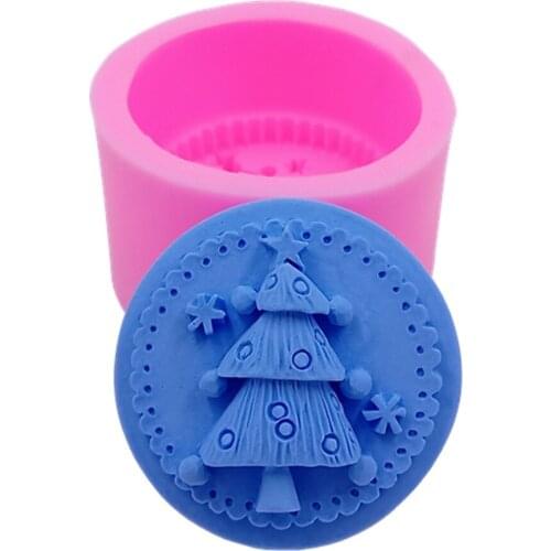 Christmas Silicone Soap Molds Candle Wax Mold Decorating Mousse Cake Mold Crafts Aroma Gypsum Silicone Mold