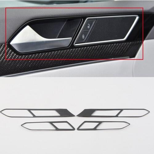 Car Styling 4PCS Stainless Steel Inner Door Handle Bowl Frame Cover Trim For VW Volkswagen Arteon 2017 2018